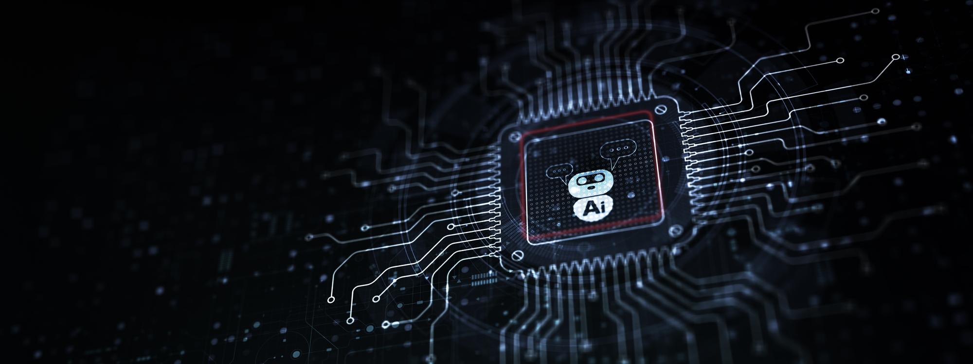 AI chip graphic representing automated status calls