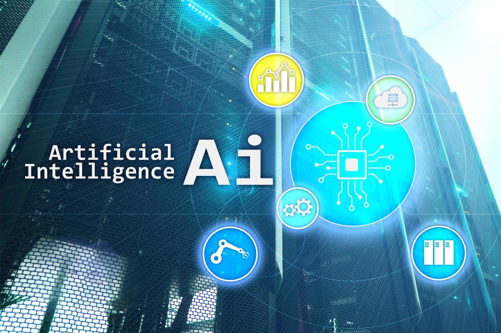 Artificial intelligence dashboard icons representing workflow automation